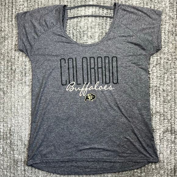 University of Colorado Buffs Rivalry Threads Low-back Shirt Gray Size L Logo - Picture 3 of 10